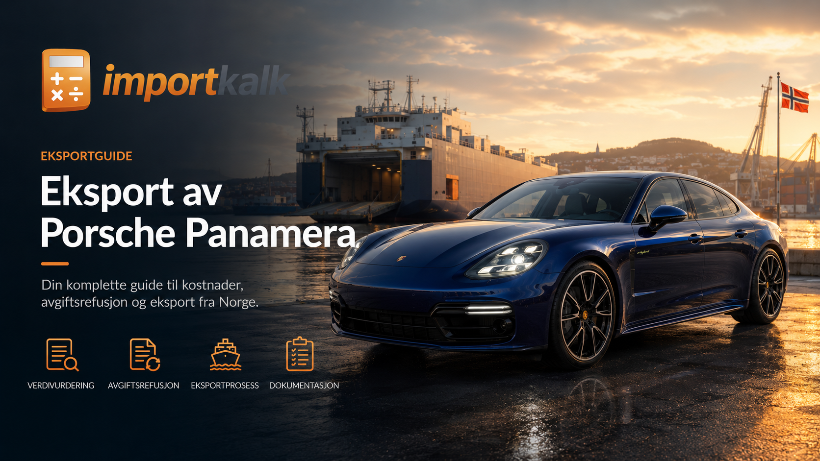 Eksportere Porsche Panamera fra Norge til Tyskland
