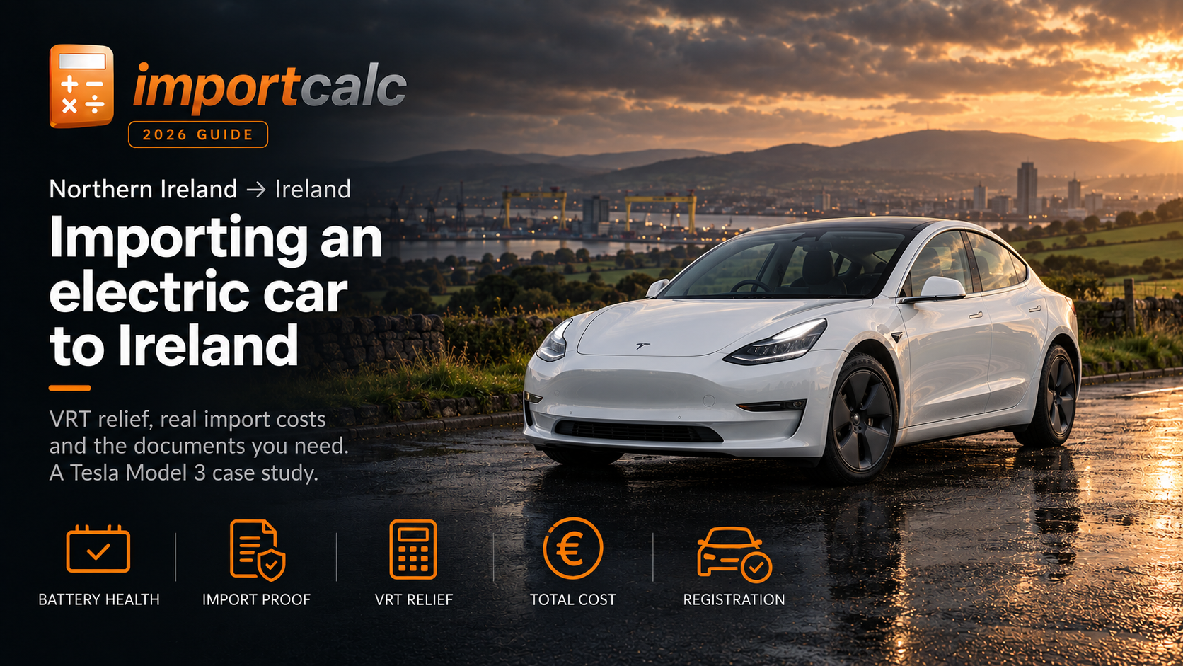 Importing an electric car to Ireland: VRT relief and a live 2026 example